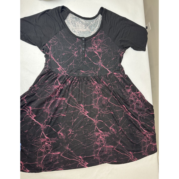Torrid Whimsigoth Super Soft Henley Skater Dress Gothic Comfy Purple Size 3 - Picture 1 of 10